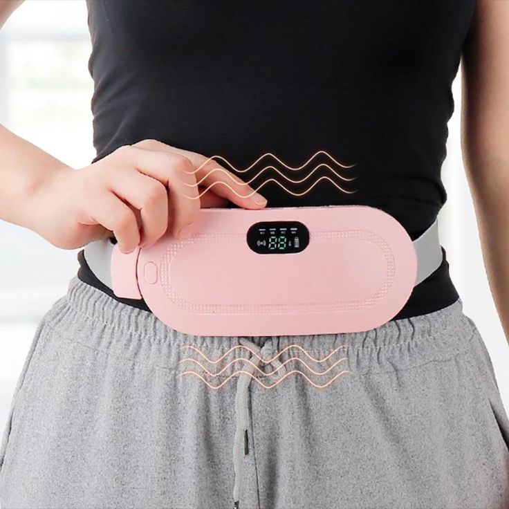 Portable Menstrual Heating Belt with Vibration Massage | Rechargeable Period Pain Relief Belt | USB-C Cordless Heating Pad for Cramps