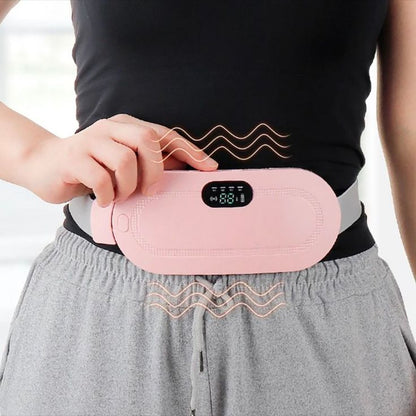 Portable Menstrual Heating Belt with Vibration Massage | Rechargeable Period Pain Relief Belt | USB-C Cordless Heating Pad for Cramps