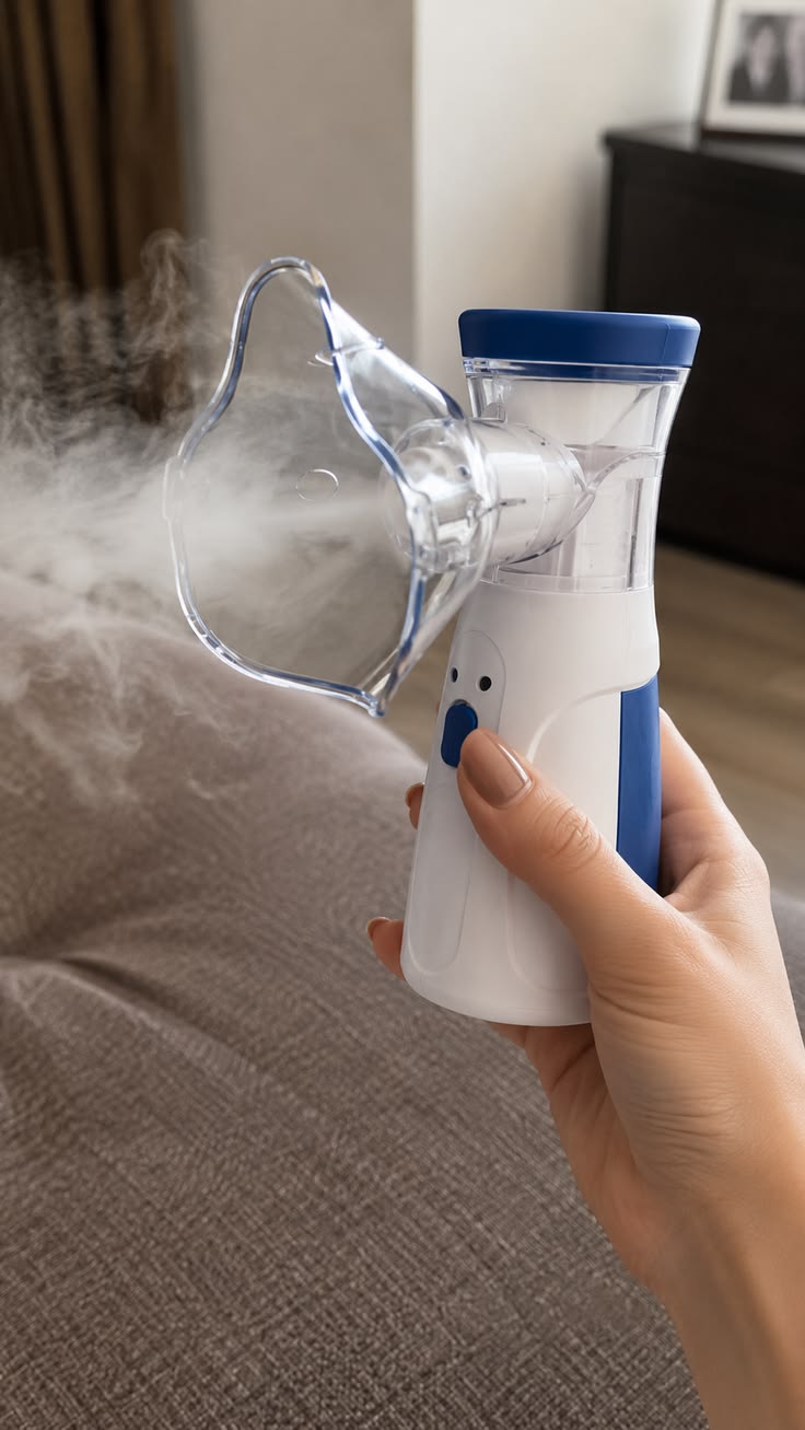 Portable Mesh Nebulizer – Silent Handheld USB Rechargeable Inhaler for Adults & Kids
