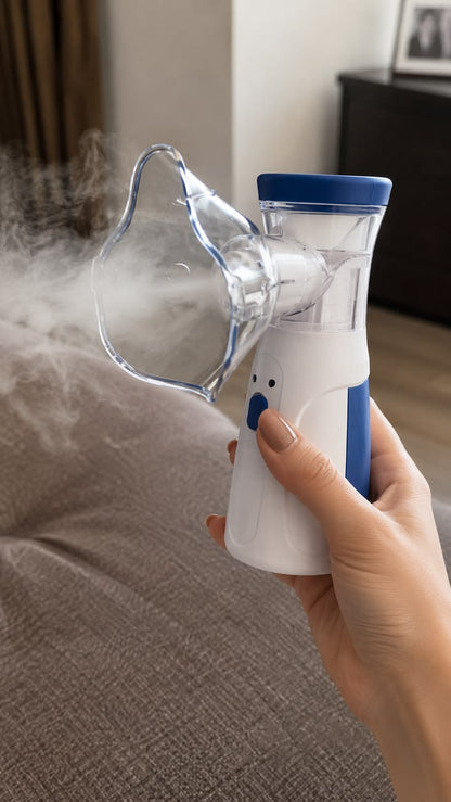 Portable Mesh Nebulizer – Silent Handheld USB Rechargeable Inhaler for Adults & Kids