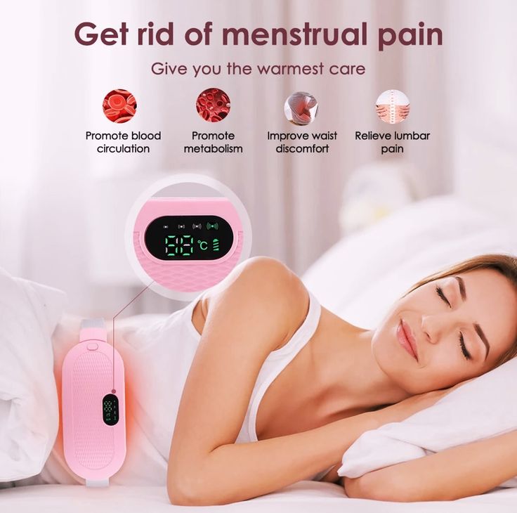 Portable Menstrual Heating Belt with Vibration Massage | Rechargeable Period Pain Relief Belt | USB-C Cordless Heating Pad for Cramps