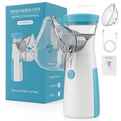 Portable Mesh Nebulizer – Silent Handheld USB Rechargeable Inhaler for Adults & Kids